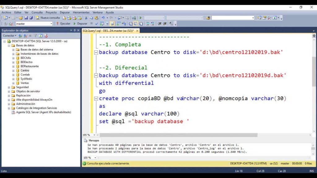 Cómo hacer un respaldo automatizado de tu base de datos 1 backup de base de datos en sql server